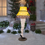 Load image into Gallery viewer, Gemmy 3D Holiday Lighted Tinsel Sculpture Leg Lamp 60&quot; WB , Multi
