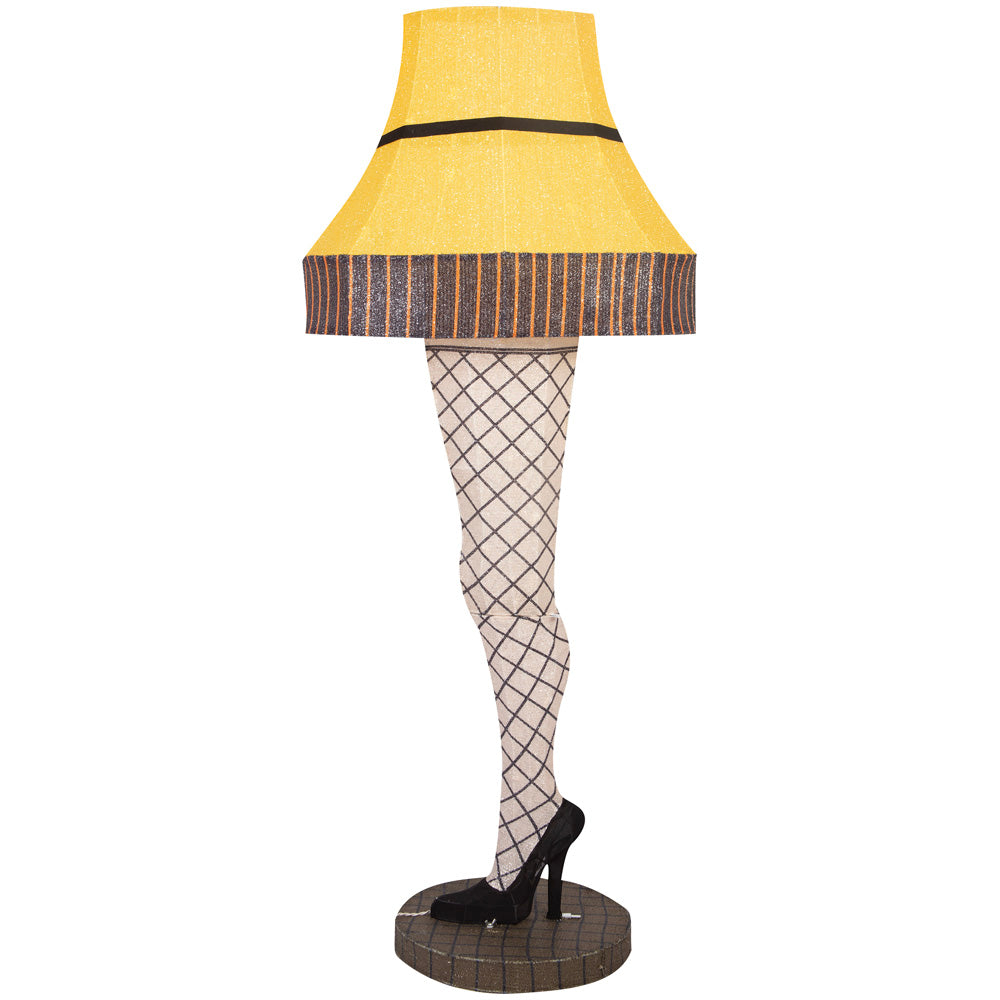 Gemmy 3D Holiday Lighted Tinsel Sculpture Leg Lamp 60" WB , Multi