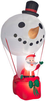 Load image into Gallery viewer, Gemmy Giant Christmas Airblown Inflatable Inflatable Snowman Hot Air Balloon with Santa, 12 ft Tall
