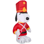 Load image into Gallery viewer, Gemmy Christmas Inflatable Snoopy as Toy Solider, 3.5 ft Tall, Multi
