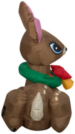 Load image into Gallery viewer, Gemmy Christmas Airblown Inflatable Inflatable Vintage Deer, 3 ft Tall, brown

