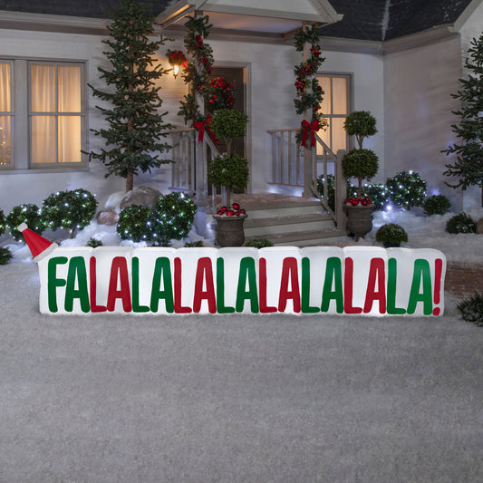 11,5' Inflatable FaLaLa Sign lifestyle