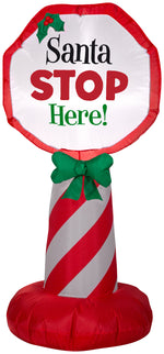 Load image into Gallery viewer, Gemmy 4&#39; Airblown Inflatable Outdoor Santa Stop Sign
