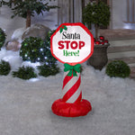 Load image into Gallery viewer, Gemmy 4&#39; Airblown Inflatable Outdoor Santa Stop Sign
