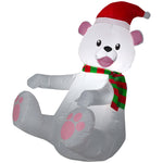 Load image into Gallery viewer, 3.5&#39; Airblown Polar Bear Christmas Inflatable
