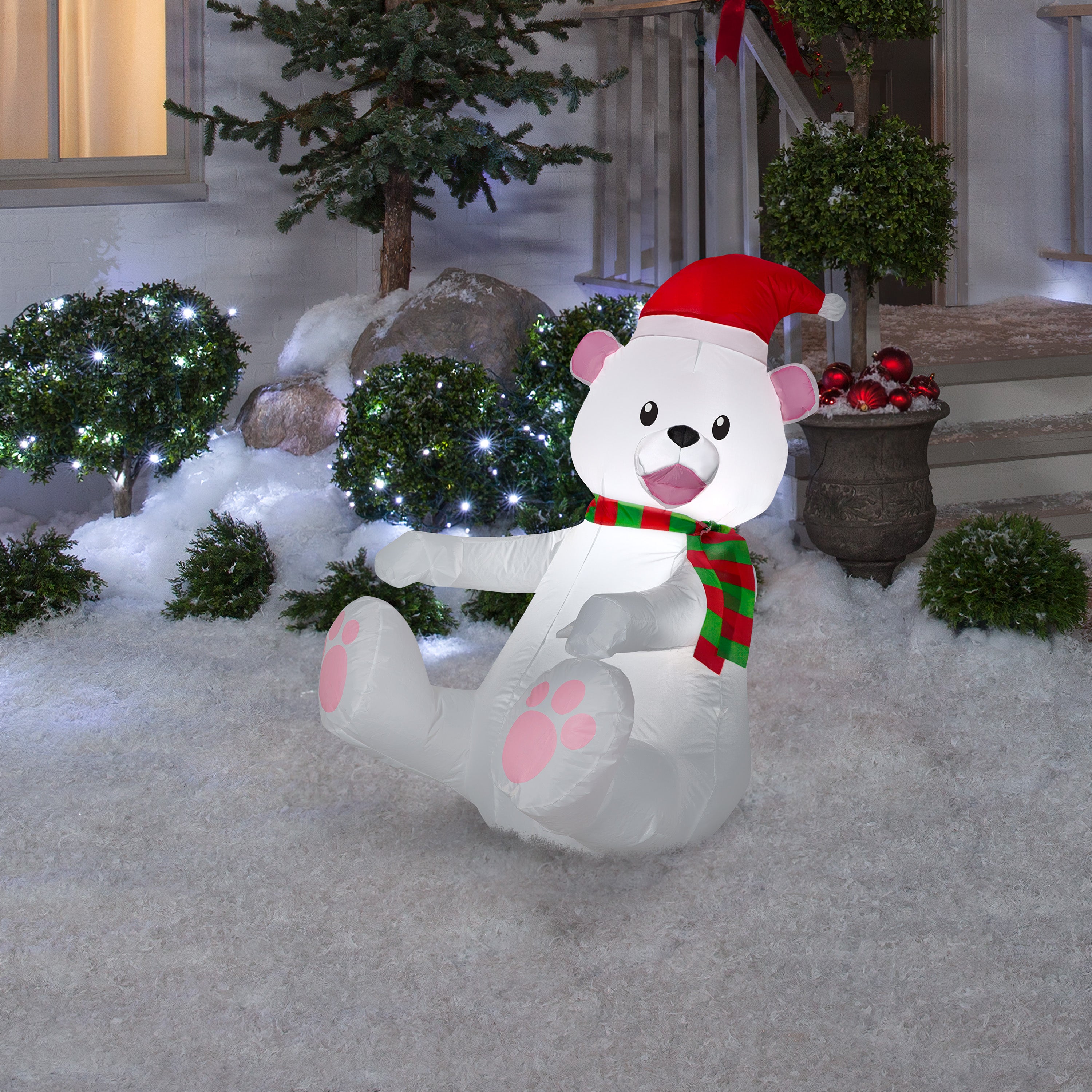 3.5' Airblown Polar Bear Christmas Inflatable