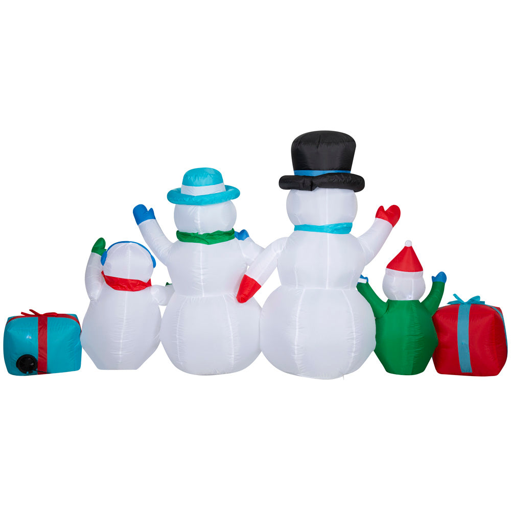 9' Wide Airblown-Winter Snowman Collection Scene Christmas Inflatable image 5