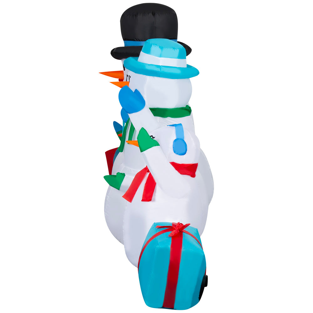 9' Wide Airblown-Winter Snowman Collection Scene Christmas Inflatable image 4