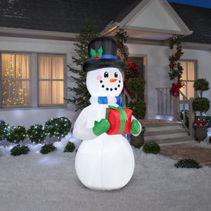 Gemmy Christmas Airblown Inflatable Inflatable Snowman, 8 ft Tall, white