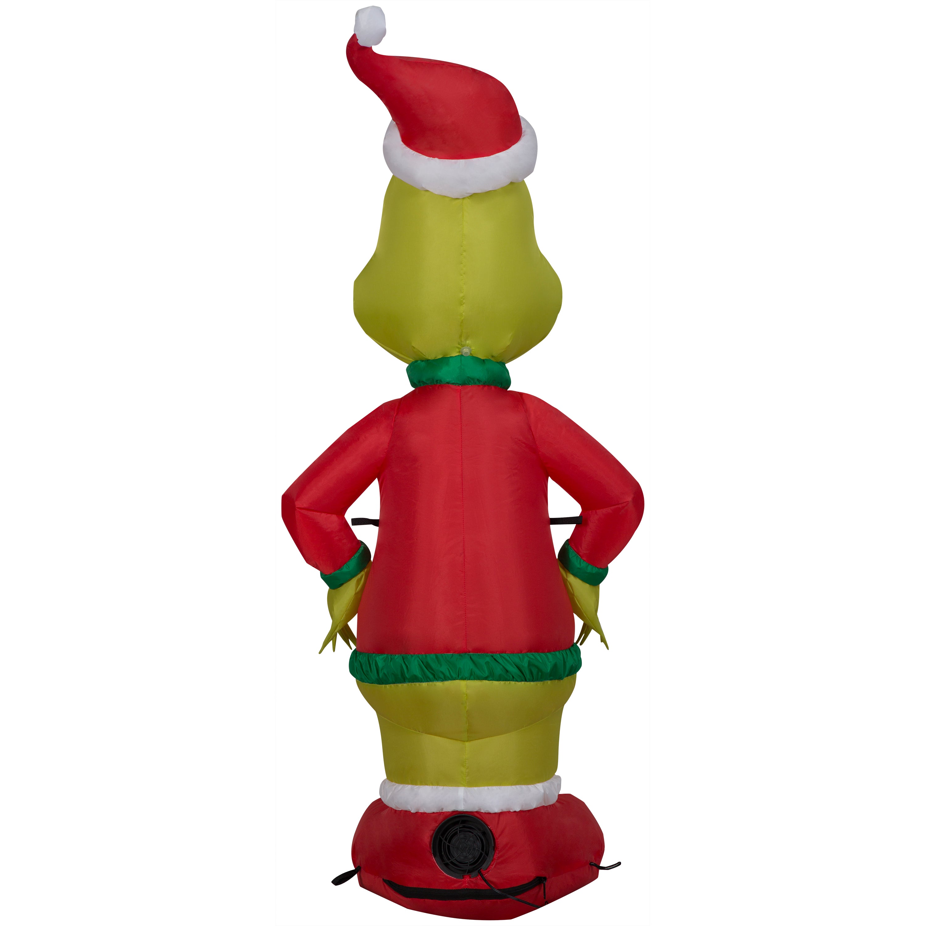 Gemmy Christmas Inflatable Grinch in Who Ville Sweater, 4 ft Tall, Multi