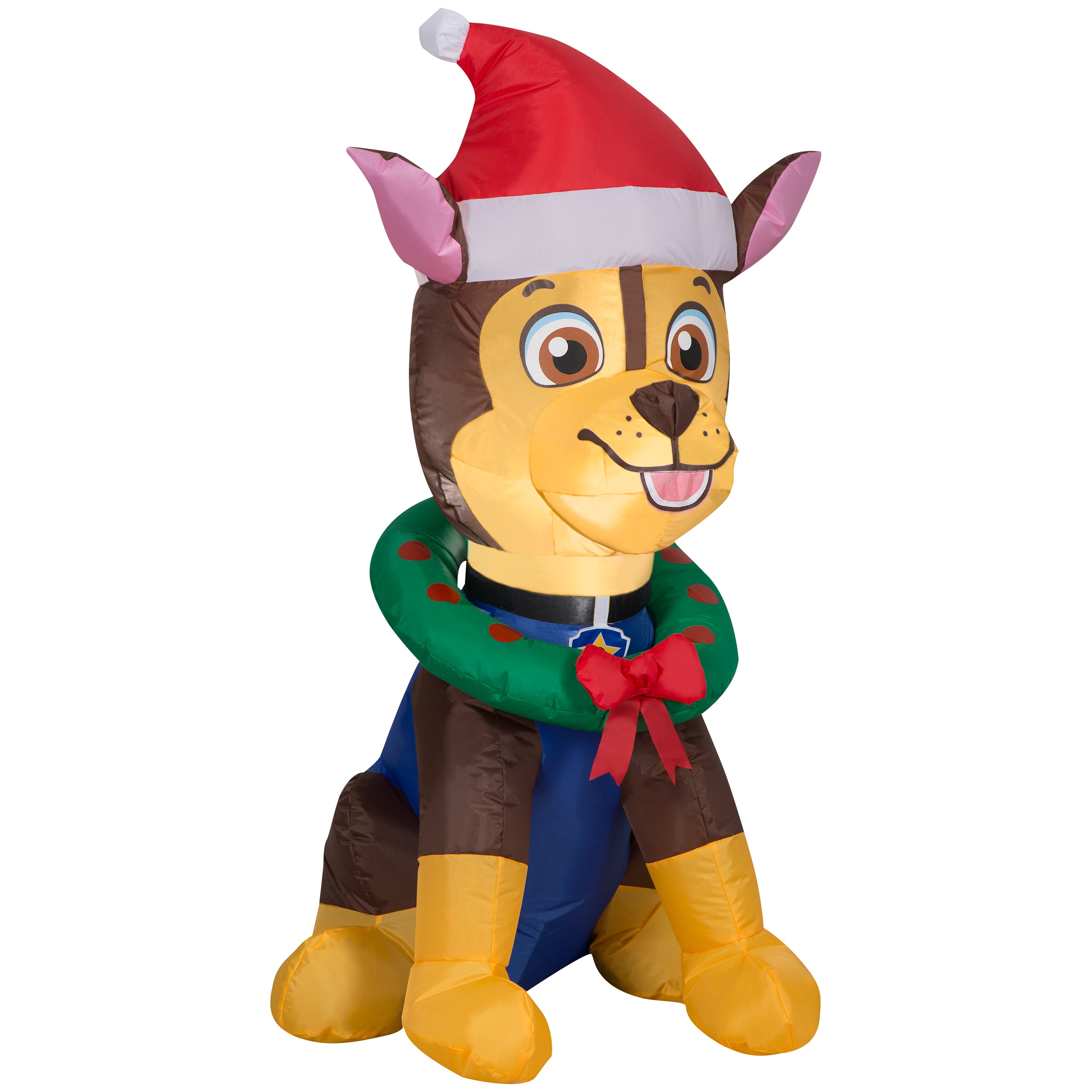 Gemmy Christmas Inflatable Paw Patrol Chase in Santa Hat, 3 ft Tall, Multi