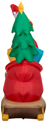 Load image into Gallery viewer, Gemmy Christmas Airblown Inflatable Grinch and Max w/Sleigh Scene Dr. Seuss, 5.5 ft Tall, Brown

