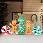 Load image into Gallery viewer, Occasions Airflowz Inflatable Gingerbread Couple Scene, 4 ft Tall, Multicolored
