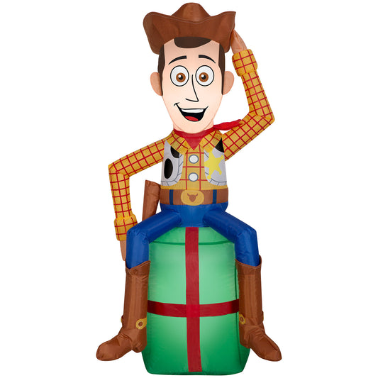 3.5' Toy Story Woody on Present Disney Christmas Inflatable