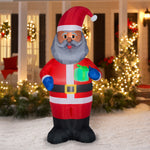 Load image into Gallery viewer, Gemmy Christmas Airblown Inflatable African American Santa OPP, 7 ft Tall, Red

