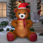 Load image into Gallery viewer, 6.5&#39; Animated Airblown-Mixed Media-Hugging Teddy Bear Giant Christmas Inflatable
