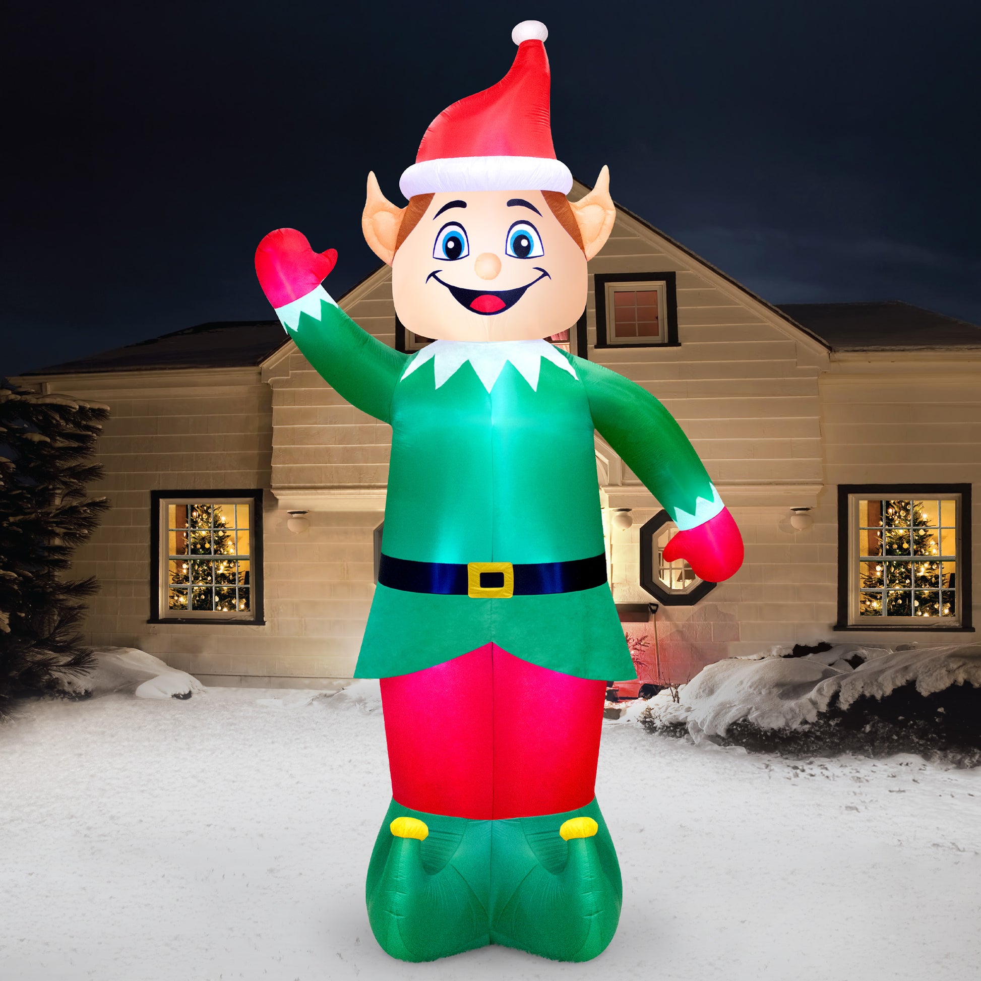 Colossal Elf Christmas Inflatable lifestyle