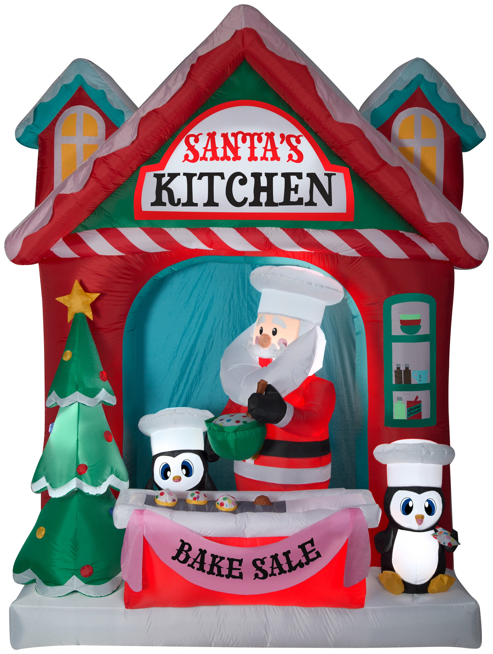 Christmas Inflatable Santa's Vintage Kitchen Scene Giant, 10 ft Tall