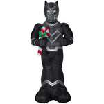 Load image into Gallery viewer, 5&#39; Airblown-Black Panther w/Candy Cane-Marvel Christmas Inflatable
