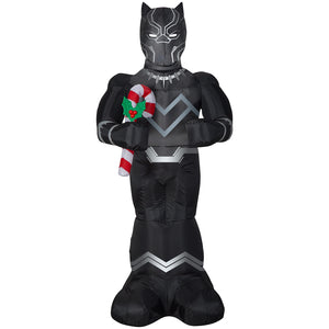 5' Airblown-Black Panther w/Candy Cane-Marvel Christmas Inflatable