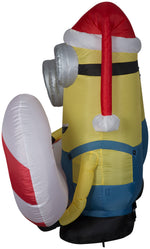 Load image into Gallery viewer, Gemmy 6&#39; Airblown Inflatbale Minions Carrying Candy Cane Scene
