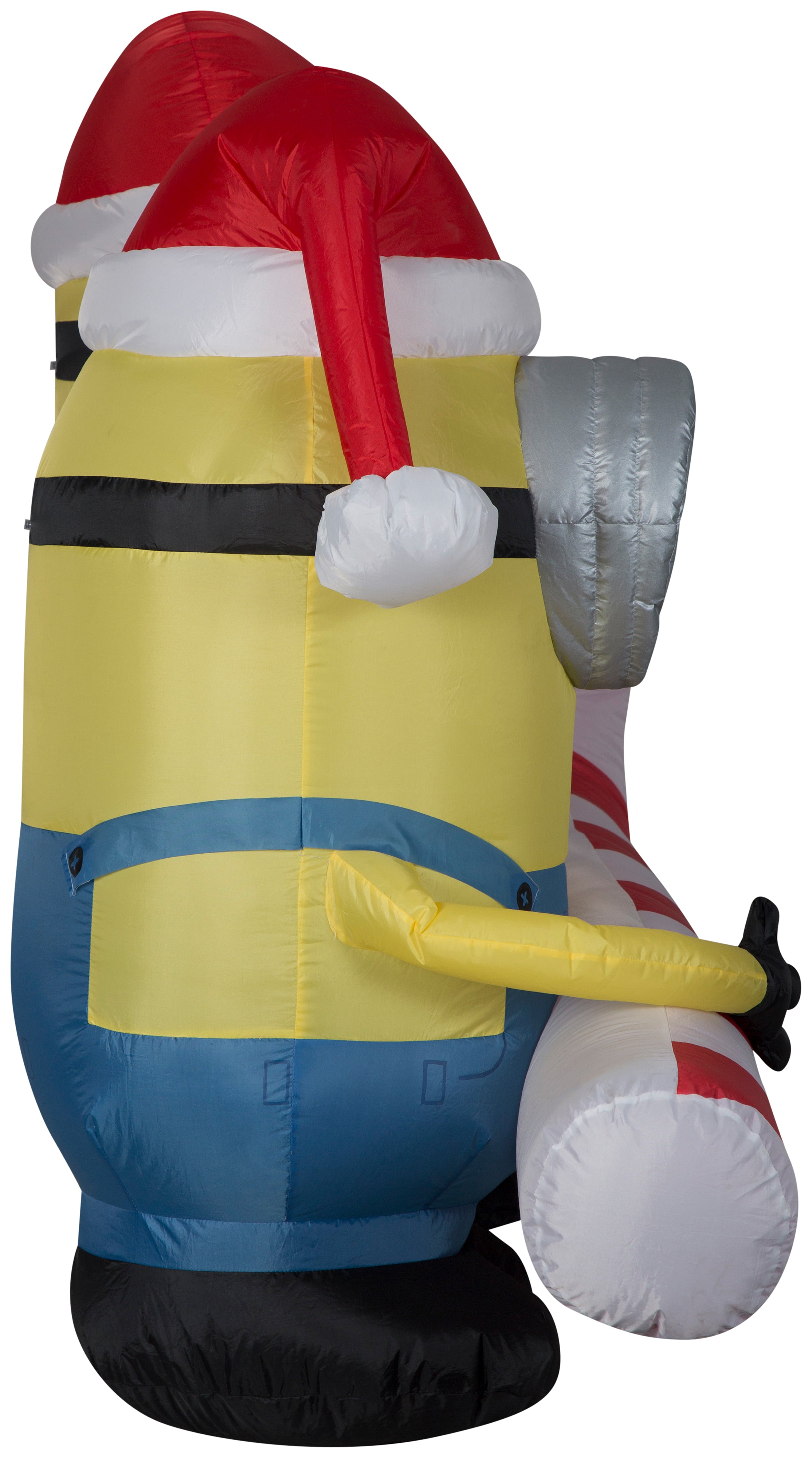 Gemmy 6' Airblown Inflatbale Minions Carrying Candy Cane Scene