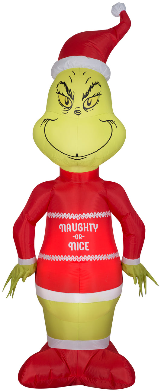 Inflatable Grinch in Ugly Sweater