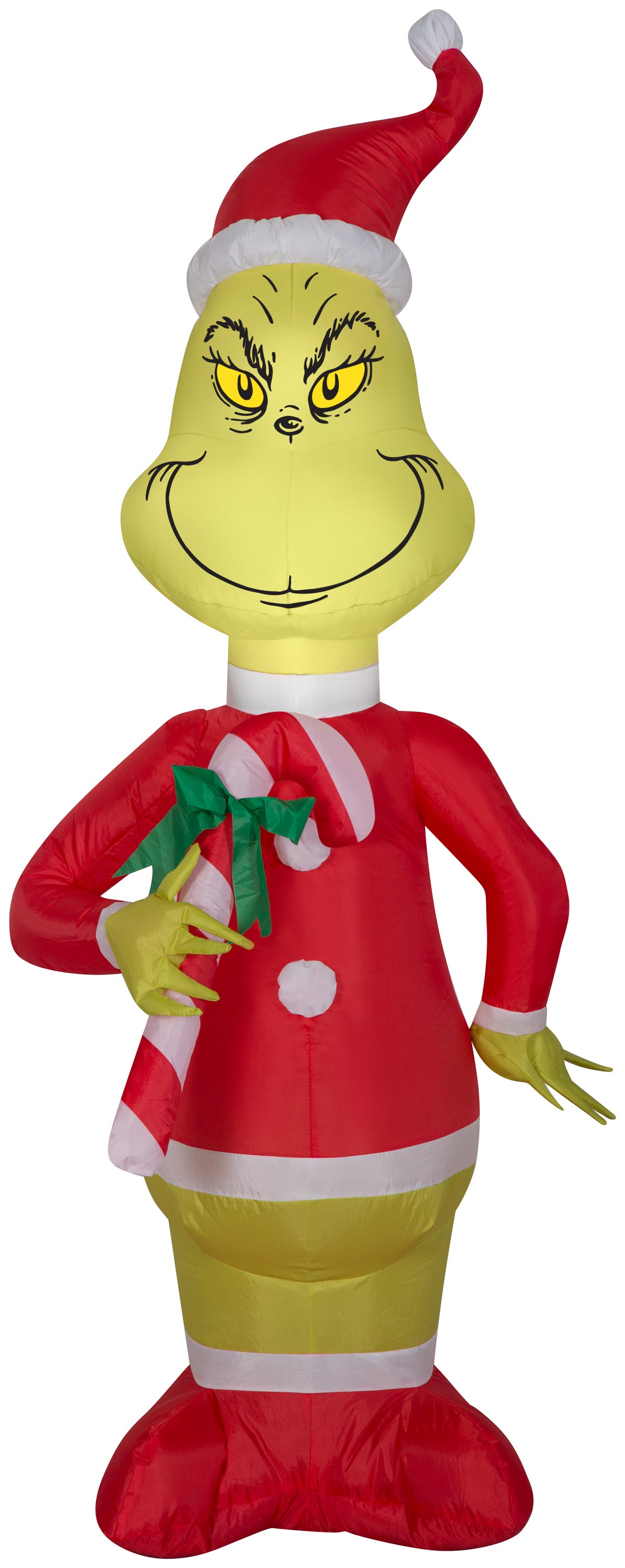 4-Ft Grinch with Red and White Candy Cane Christmas Inflatable