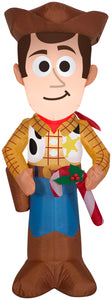 3.5' Airblown Stylized Inflatable Woody with Candy Cane