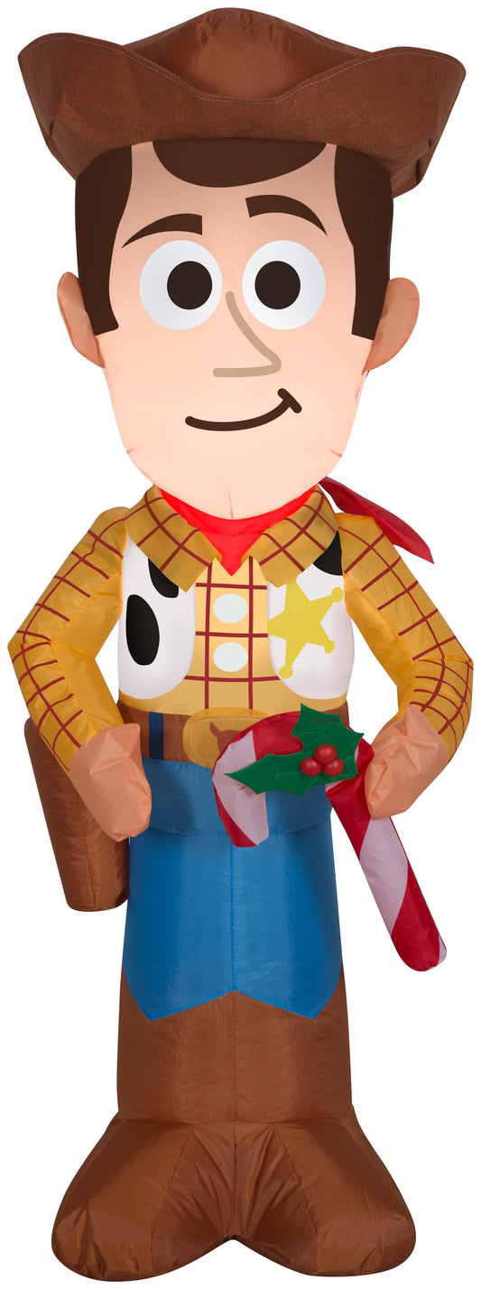 3.5' Stylized Inflatable Woody with Candy Cane