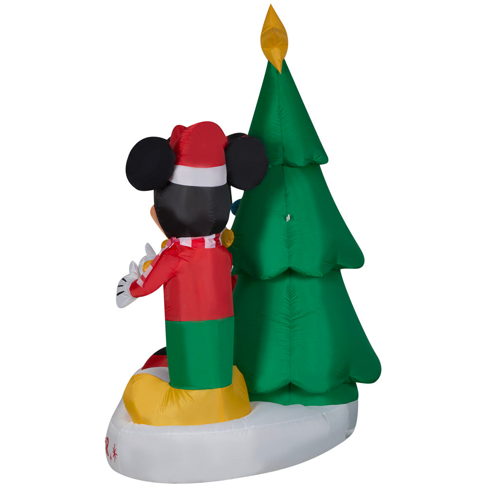 Christmas Inflatable Mickey and Minnie Scene w/LEDs Disney, 6 ft Tall image 3