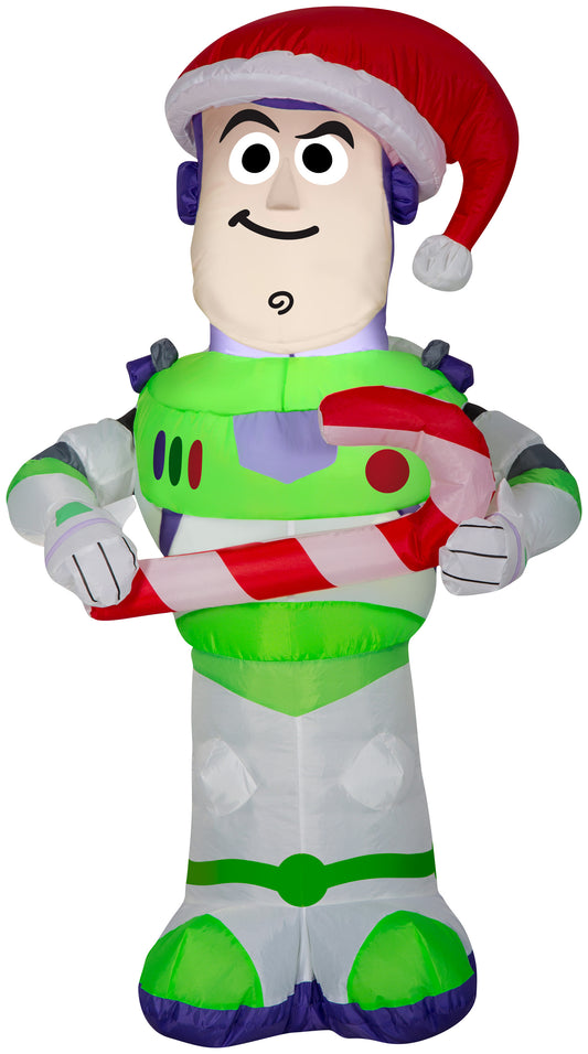 3.5 Foot Toy Story Buzz Lightyear Inflatable with Candy Cane