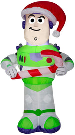 Load image into Gallery viewer, Gemmy 3.5 Foot Toy Story Buzz Lightyear Airblown Inflatable with Candy Cane
