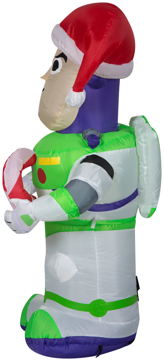 3.5 Foot Toy Story Buzz Lightyear Inflatable with Candy Cane image 2