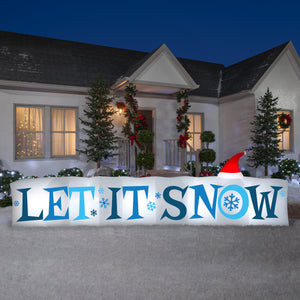 Gemmy 15' Airblown Inflatable Let It Snow Sign LG