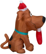 Load image into Gallery viewer, Gemmy Christmas Airblown Inflatable Puppy SCOOB w/Stocking WB, 3.5 ft Tall, Brown
