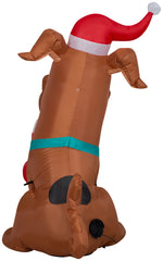Load image into Gallery viewer, Gemmy Christmas Airblown Inflatable Puppy SCOOB w/Stocking WB, 3.5 ft Tall, Brown
