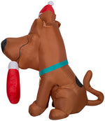 Load image into Gallery viewer, Gemmy Christmas Airblown Inflatable Puppy SCOOB w/Stocking WB, 3.5 ft Tall, Brown
