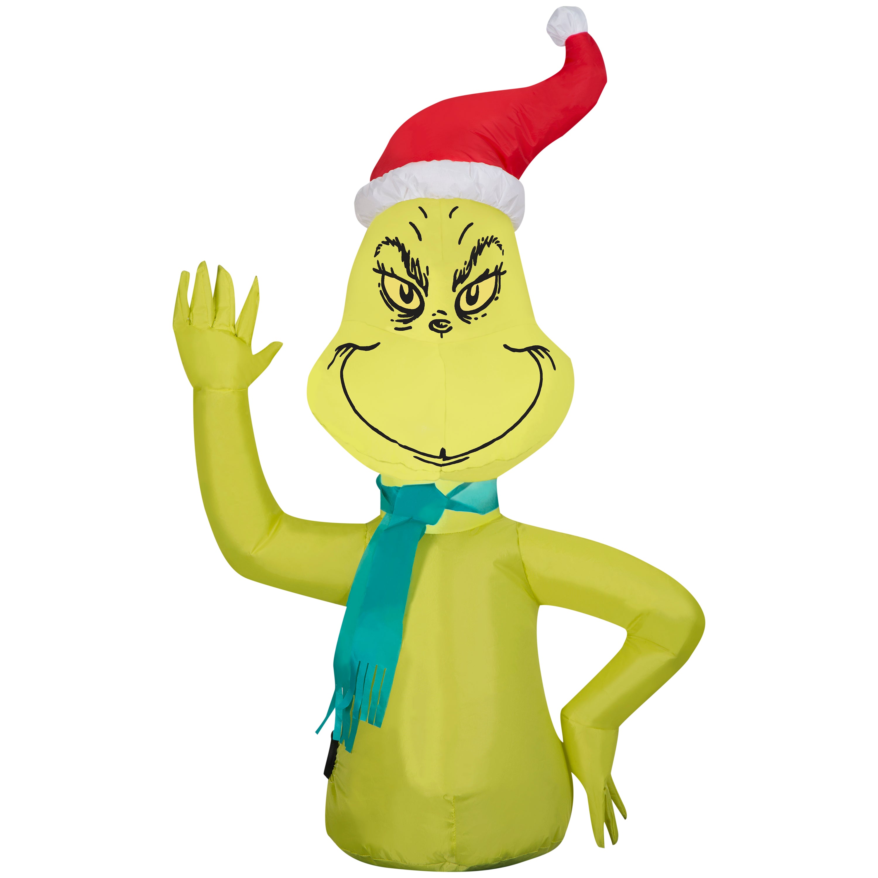 Gemmy CarBuddy® Christmas Inflatable Grinch, 3.5 ft Tall, Multi