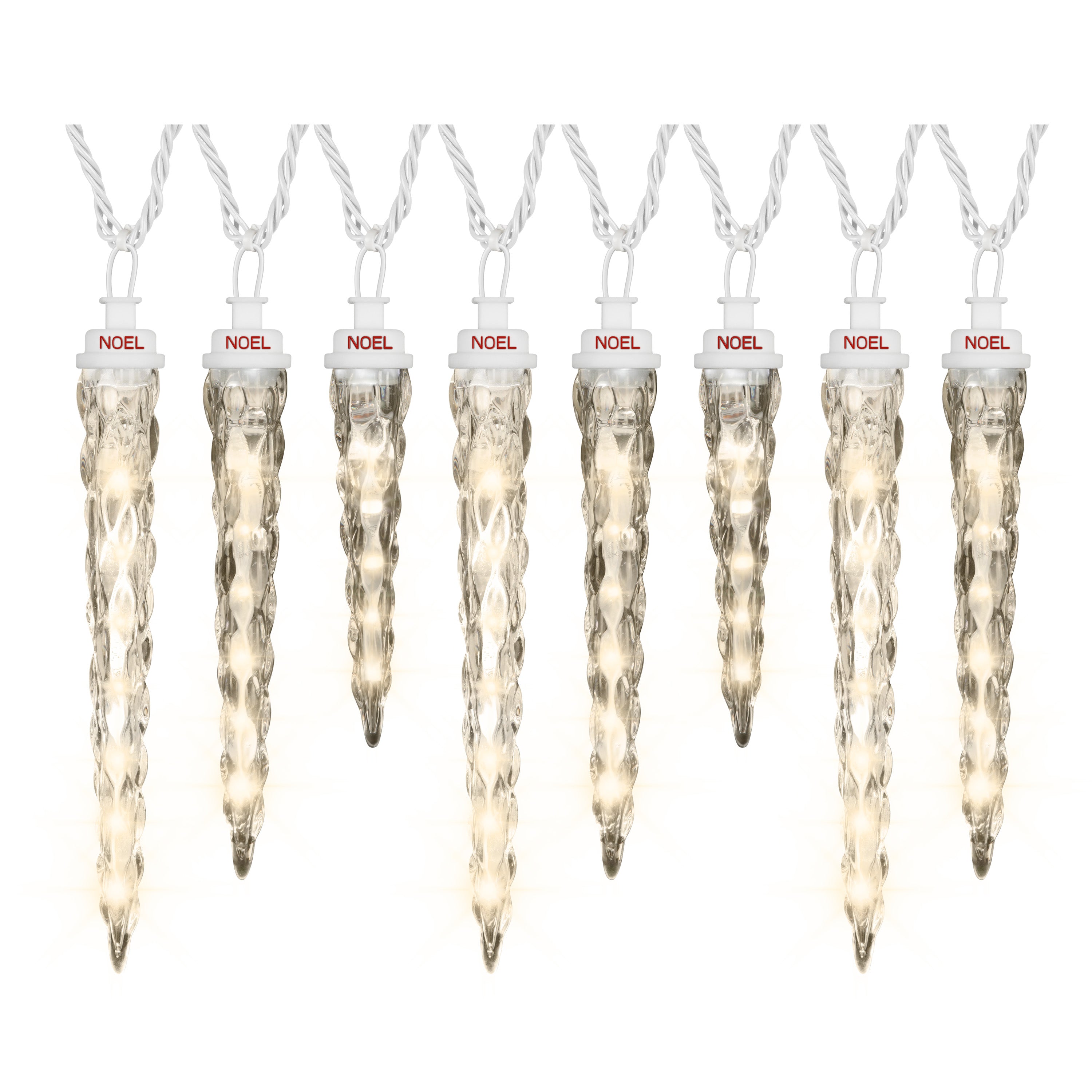 Gemmy Christmas Shooting Star Light String-Icicle-S/8-11" 9" 7" (Classic White)