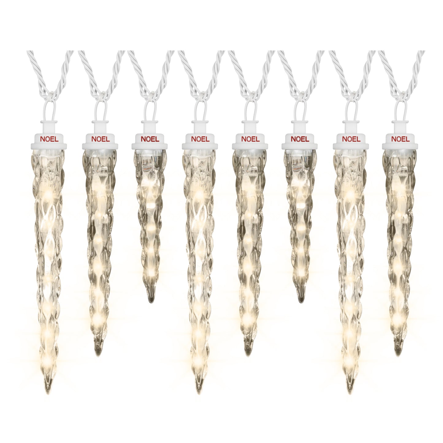 Christmas Shooting Star Light String-Icicle-S/8-11" 9" 7" (Classic White)