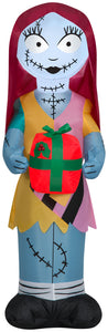 Gemmy Christmas Airblown Inflatable Inflatable Sally with Gift Box, 3.5 ft Tall, blue
