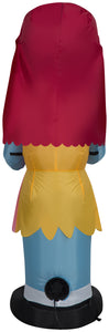 Gemmy Christmas Airblown Inflatable Inflatable Sally with Gift Box, 3.5 ft Tall, blue