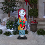 Load image into Gallery viewer, Gemmy Christmas Airblown Inflatable Inflatable Sally with Gift Box, 3.5 ft Tall, blue
