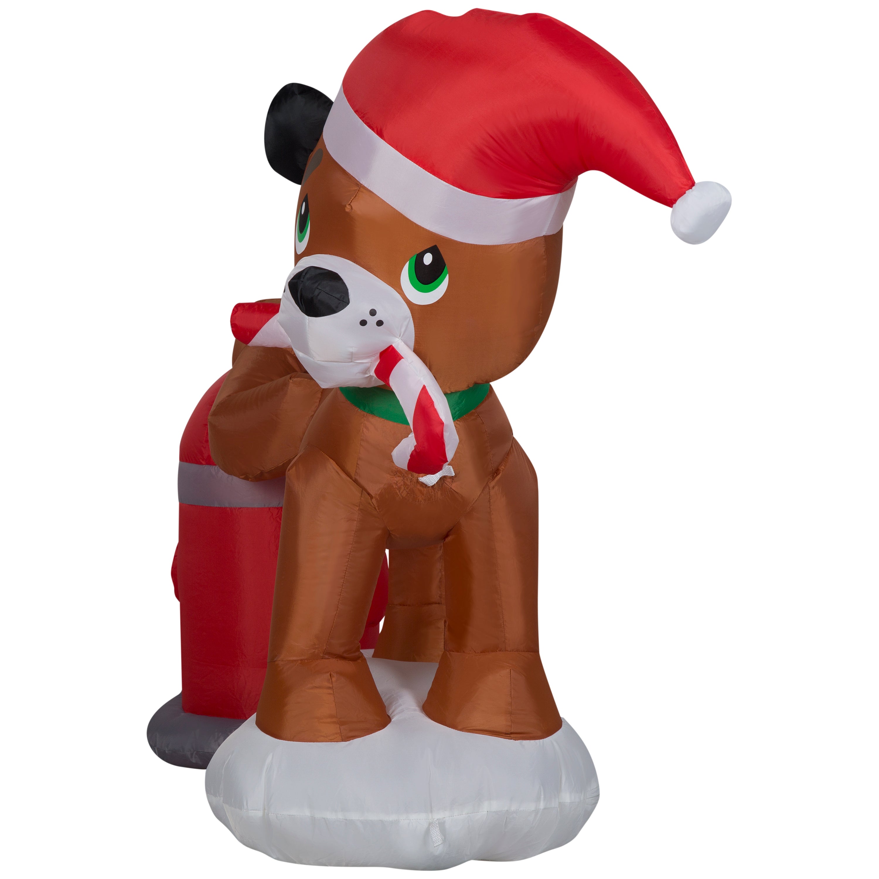 Gemmy Christmas Inflatable Tinkle Tidings with Puppy and Fire Hydrant, 3 ft Tall, Multi