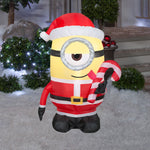 Load image into Gallery viewer, Gemmy Christmas Airblown Inflatable Inflatable Minion Stuart Licking Candy Cane, 3.5 ft Tall, yellow
