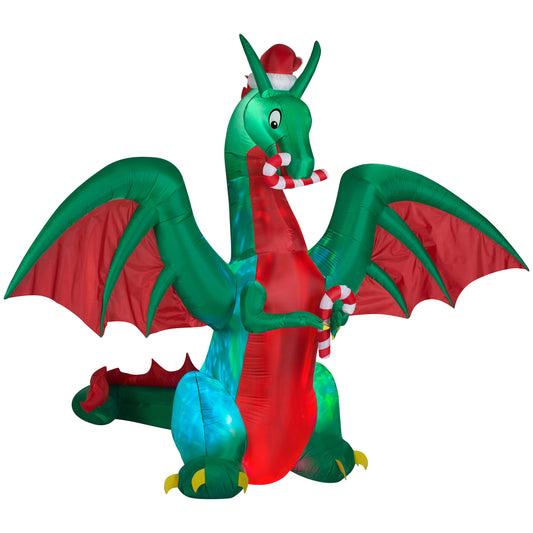 Christmas Inflatable 9' Projection Kaleidoscope Giant Dragon