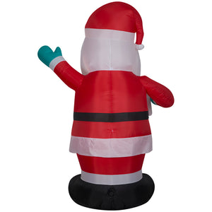 Gemmy Christmas Airblown Inflatable Santa OPP, 7 ft Tall, Multi