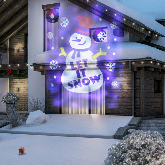 Christmas Lightshow Projection-Fire & Ice-Holiday Projector w/8 Slides lifestyle
