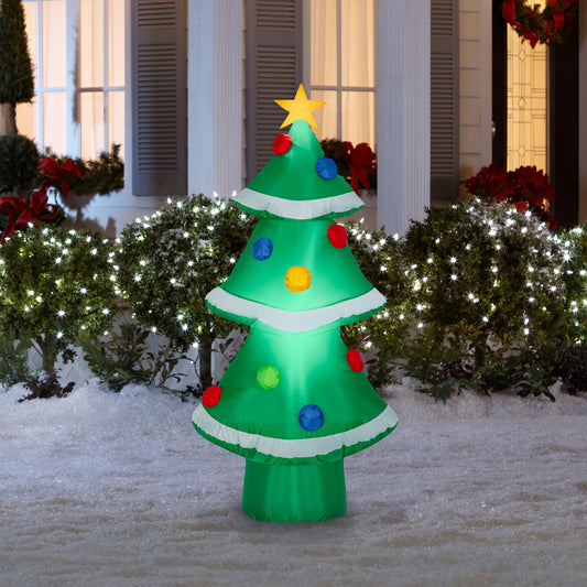 Christmas Inflatable Green Tree, 4 ft Tall lifestyle